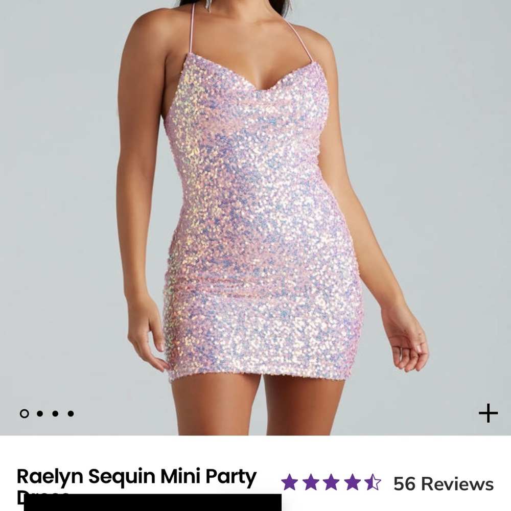 Windsor Raelyn Sequence Mini Dress Pink